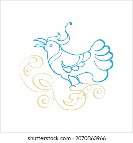 Artistic Bird, Bird Icon Vector Art Illustration