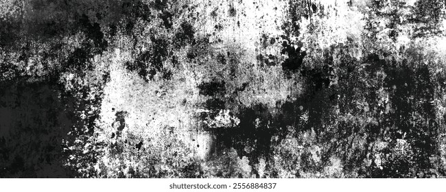 Artistic Black Ink Blot Splatter on Clean White Background in Monochrome with Intricate Design Features

