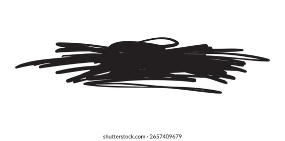elemento de traçado de marcador preto artístico