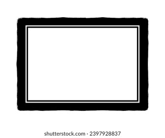 Artistic Blank Space with Silhouette Of the Brush Stroke or Paint Brush, can use for Frame Work, Advertisement, Quote, Text, Title, Cover, Layout, Website, Template or Graphic Design Element. Vector 