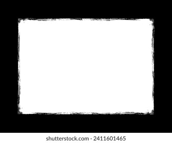 Artistic Blank Space with Silhouette Of the Brush Stroke or Paint Brush, can use for Frame Work, Advertisement, Quote, Text, Title, Cover, Layout, Website, Template or Graphic Design Element. Vector 