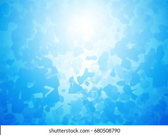 artistic blue background forming by abstract shapes