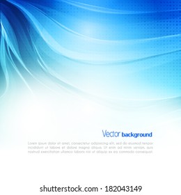 Artistic blue background with lighting effect. Vector