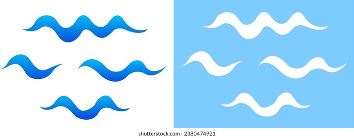 Künstlerisch blaue Farbverlauf- und weiße Cartoonwolken.