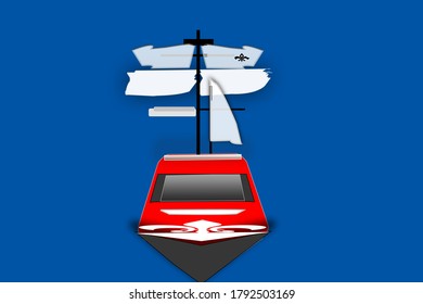 artistic boat that makes you enjoy the holiday.