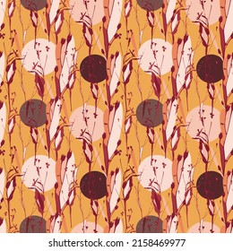 Artistic botanical seamless pattern, vector. Perfect for wallpaper, fashion print, surface design, wrapping paper and so much more