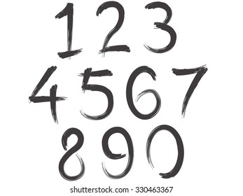 Artistic brush alphabet font part 4