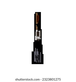 artistic brush paint game pixel art retro vector. bit artistic brush paint. old vintage illustration