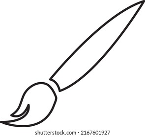 Icono de vector de pincel artístico. Dibujar,símbolo de dibujo. Signo de vector plano aislado en línea de fondo blanca art.eps
