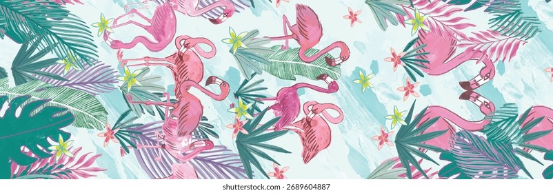 Artistic Brushstrokes Colorful Abstract Pattern Background