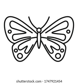 Artistic butterfly icon. Outline artistic butterfly vector icon for web design isolated on white background
