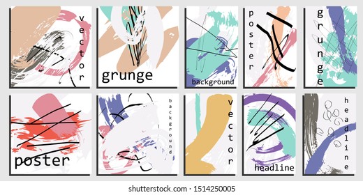Artistic card templates. Hand painted background with ink brush strokes Artistic card templates. Hand painted background with ink brush strokes