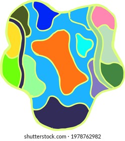artistic Cartoon Sketch. minimalist hand painted illustrations for wall decoration, postcard or brochure cover design or T Shirt.Very cool
