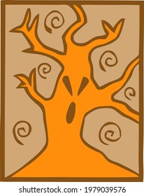 artistic Cartoon Sketch. minimalist hand painted illustrations for wall decoration, postcard or brochure cover design or T Shirt.