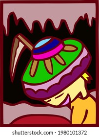 artistic Cartoon Sketch. minimalist hand painted illustrations for T - ShirT, wall decoration, postcard or brochure cover design 