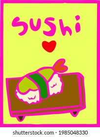 artistic Cartoon  for T ShirT, wall decoration, postcard or brochure cover design