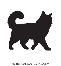 Artistic Cat Silhouette - Stunning Cat Illustration for Prints
