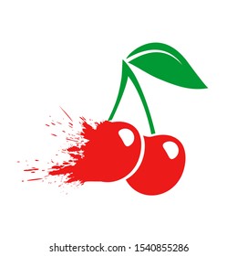 Artistic cherry drawing design