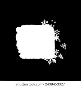 Máscara artística de Navidad. Elemento creativo básico blanco y negro