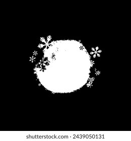 Künstlerische Weihnachtsmaske. Element universelle Verwendung für Design Schwarz-Weiß