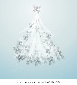 artistic christmas tree design illustration