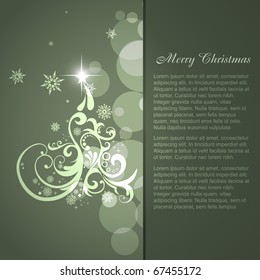 artistic christmas tree vector illustration