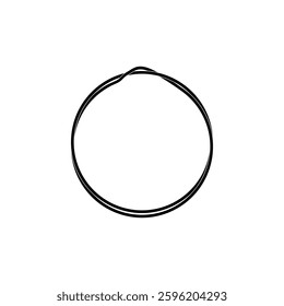 Artistic Circle Lines and Asymmetry Circle, Weaving Style, can use for Logo, Apps, Website, Contemporary Ornate, Frame Work, Copyspace, Icon, Symbol, Cover or Graphic Design Element. Vector 