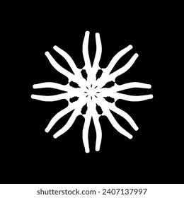 Die aus Pliers Silhouette-Komposition erschaffene künstlerische Circle-Form kann für Logo Gram, Dekoration, Ornate, Kunstillustration oder Grafikdesign-Element verwendet werden. Vektorgrafik
