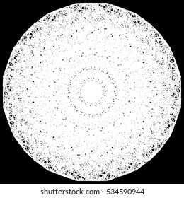Artistic circle shape made of dense line. Abstract circle, circle shape
