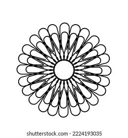 Artistic Circle Shape Made From Paper Clip Composition for Decoration, Ornate, Logo, Website, Art Illustration or Graphic Design Element. Vector Illustration 