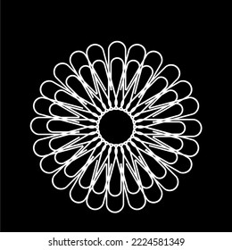 Artistic Circle Shape Made From Paper Clip Composition for Decoration, Ornate, Logo, Website, Art Illustration or Graphic Design Element. Vector Illustration 
