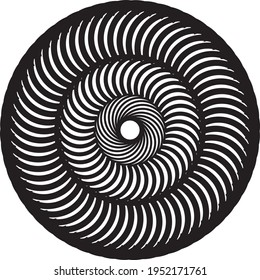 Artistic Circular Pattern Design. perfect looping curve scale