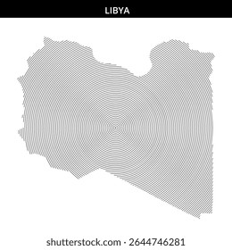 Representação de padrão artístico circular da Líbia