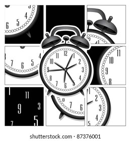 Artistic clock in puzzle form