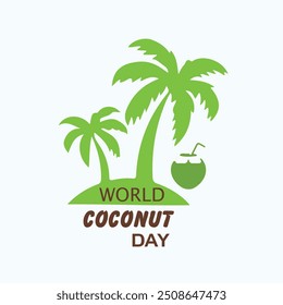 Artistic coconut logo with vibrant colors beach elements and a laid back tropical atmosphere