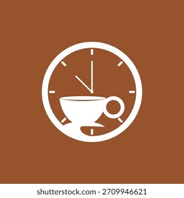 Modelo de logotipo de quebra de café artístico