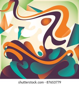 Artistic colorful abstraction. Vector illustration.