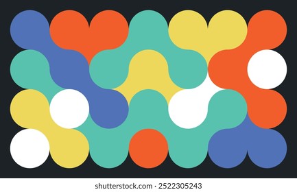 Artistic colorful composition with circles