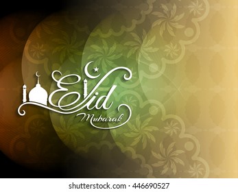 Artistic colorful Eid Mubarak background design