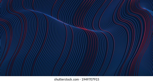 artistic colorful rhythmic waves, abstract striped background.