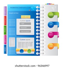 Artistic Colorful WebSite template with space for text