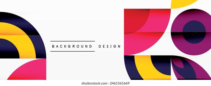 An artistic composition featuring a set of colorful geometric shapes including rectangles, triangles, circles in magenta, tint, and shade, resembling automotive lighting on a white background