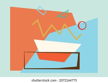 Artistic concept, creative illustration, vector with geometric shapes