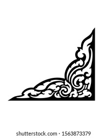 Artistic conner of thai. Thai art element Traditional design for greeting cards,book cover
