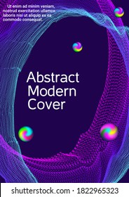 Diseño artístico de portada.  Colores de fluidos creativos.  Volante de sonido para crear una portada abstracta, banner, afiche, folleto de moda.