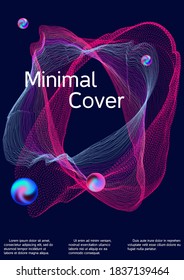 Diseño artístico de portada.  Colores de fluidos creativos.  Volante de sonido para crear una portada abstracta, banner, afiche, folleto de moda.