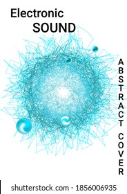 Diseño artístico de portada.  Colores de fluidos creativos.  Fondo de sonido creativo con línea de gradiente abstracto.