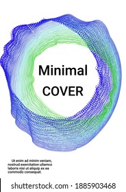 Diseño artístico de portada.  Colores de fluidos creativos.  Volante de sonido para crear una portada abstracta, banner, afiche, folleto de moda.
