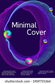 Diseño artístico de portada.  Colores de fluidos creativos.  Fondo de sonido creativo con línea de gradiente abstracto.