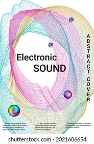 Artistic cover design.  Creative fluid colors backgrounds.  Creative sound background with abstract gradient line.